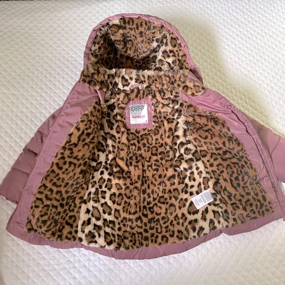 New Kensie Girl Toddler Girls Mauve jacket Coat Puffer Rose Gold Hardware Size 4 - Picture 7 of 11